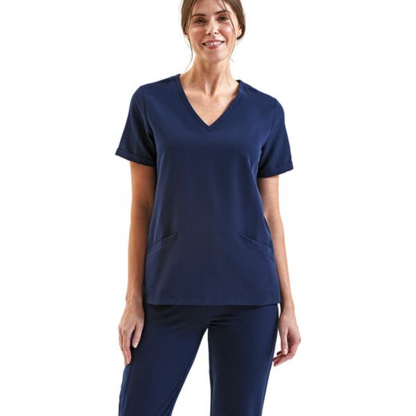 Ladies' Invincible V-Neck Stretch Scrub Top Thumbnail